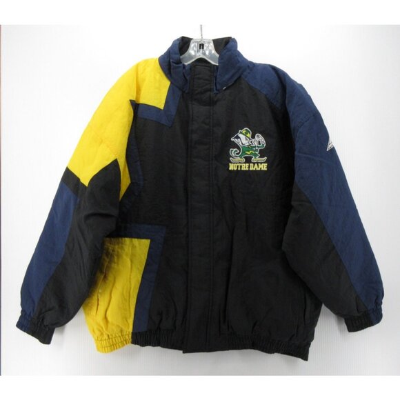 VINTAGE Notre Dame Fighting Irish Jacket XL Apex One Puffer Coat 90s * - Picture 1 of 16